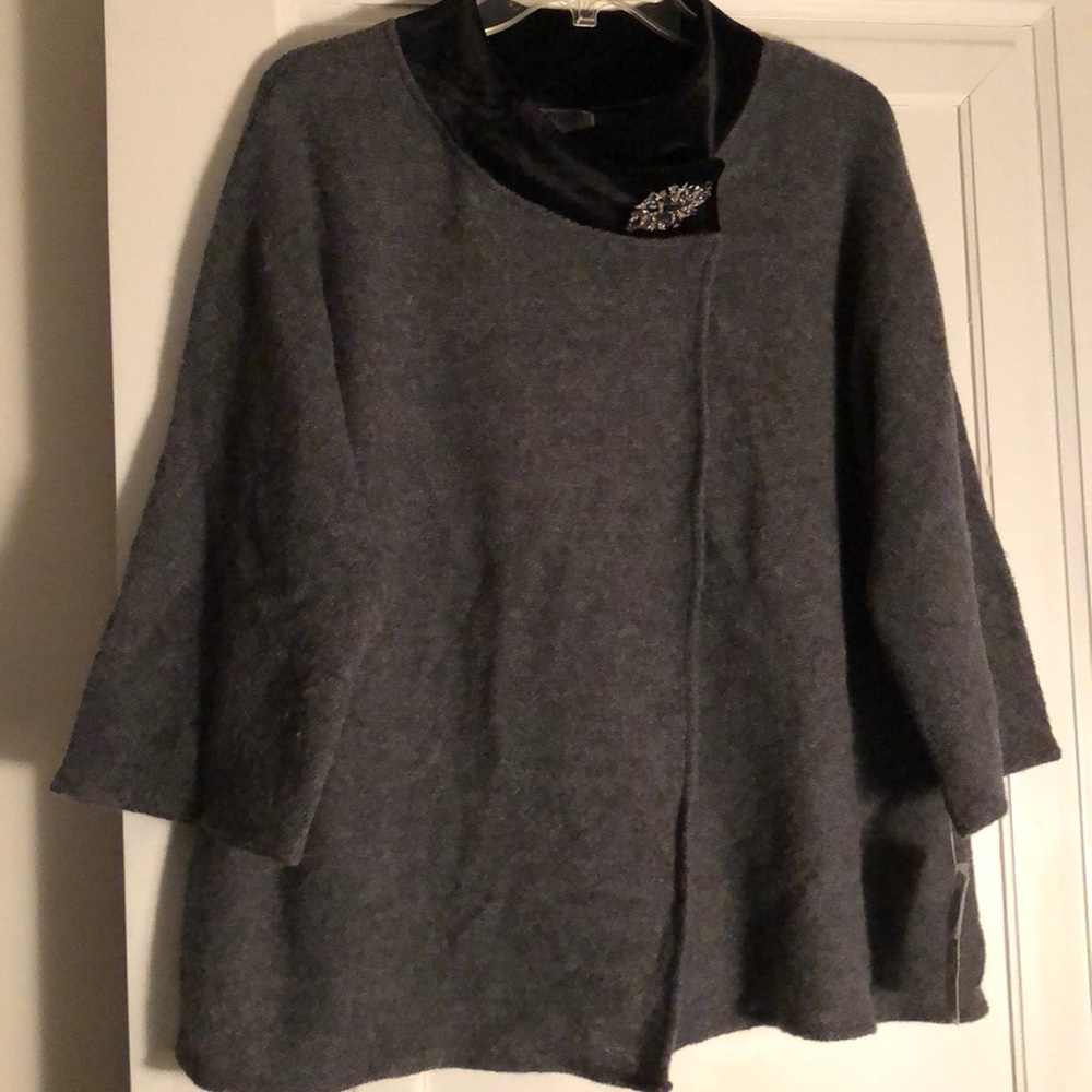 Gray tunic sweater